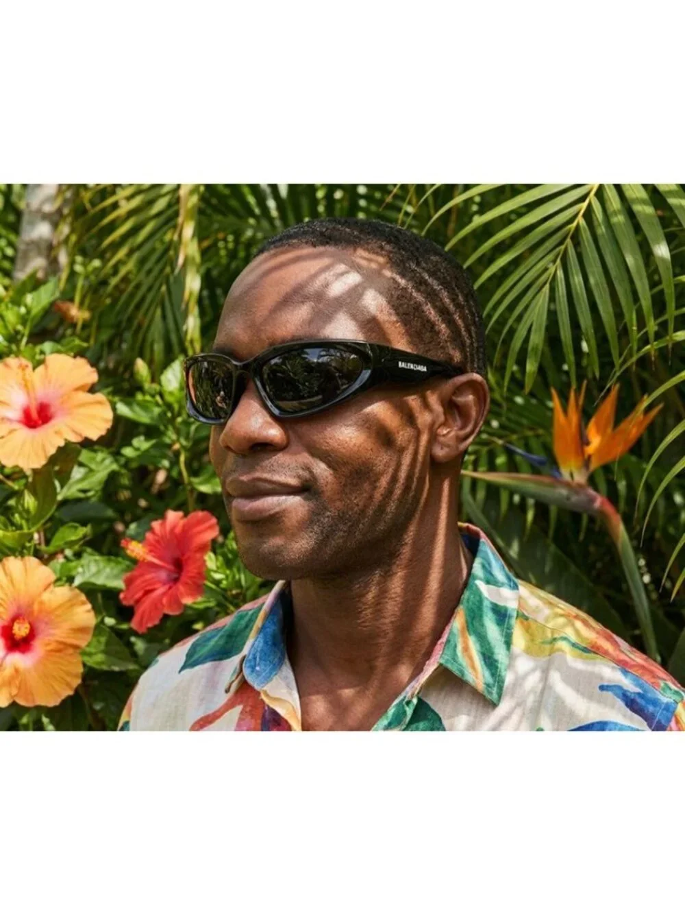 Balenciaga BB0157S 009 Sport Sunglasses Blue Geometric Frame, Blue Lenses - Picture 11 of 11